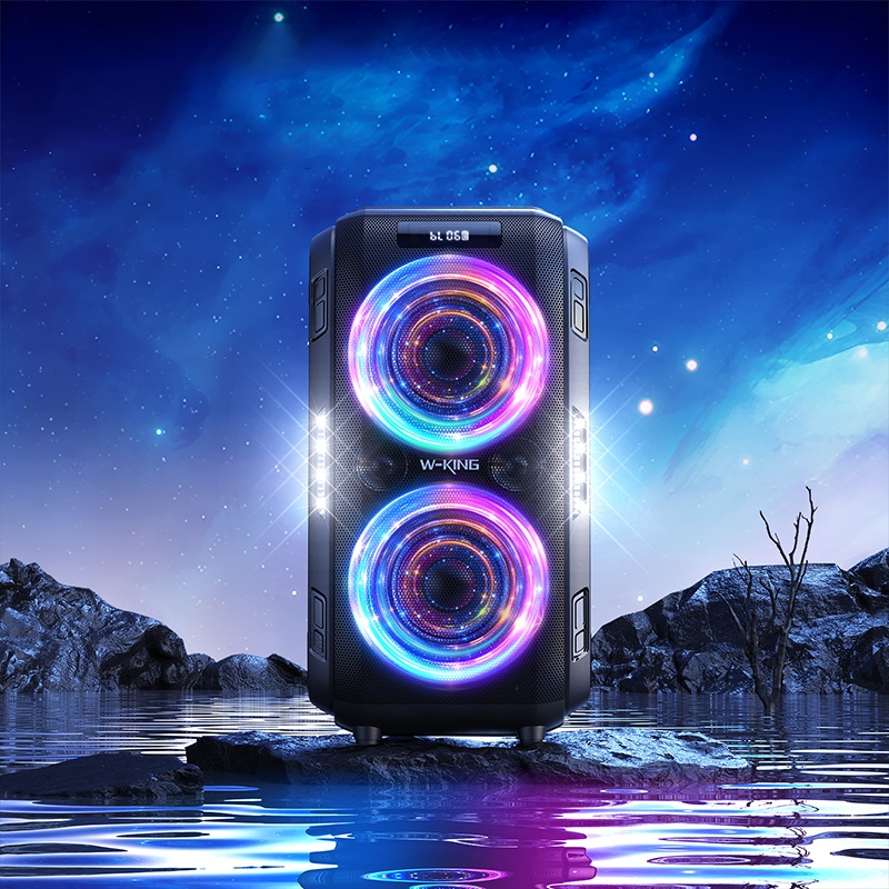 250W Peak Bluetooth Party Speaker with Custom Bass and 120dB Sound